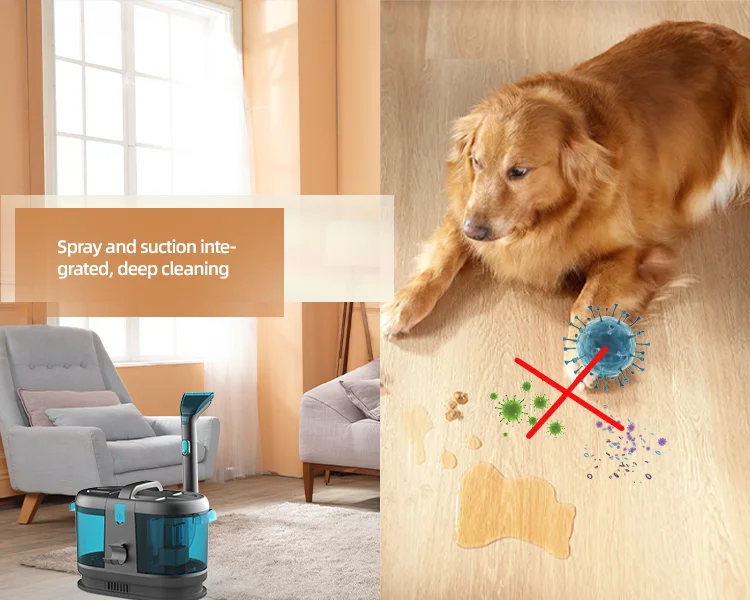 Portable Carpet Cleaner Machine Wet And Dry Vacuum Spray Spot Cleaner Home Fabrics Sofa Curtain Carpet Cleaner For Household