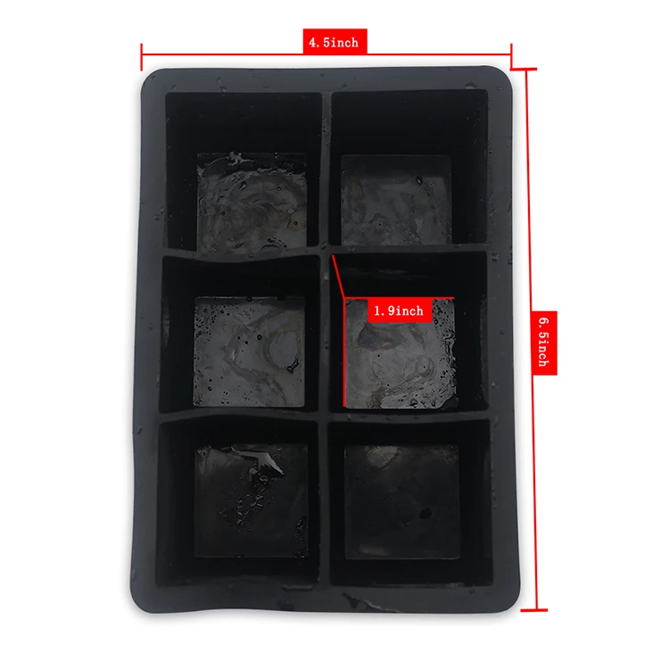 Silicone Ice mold set 6 square ice cube tray 6 sphere ice ball tray with logo sleeve