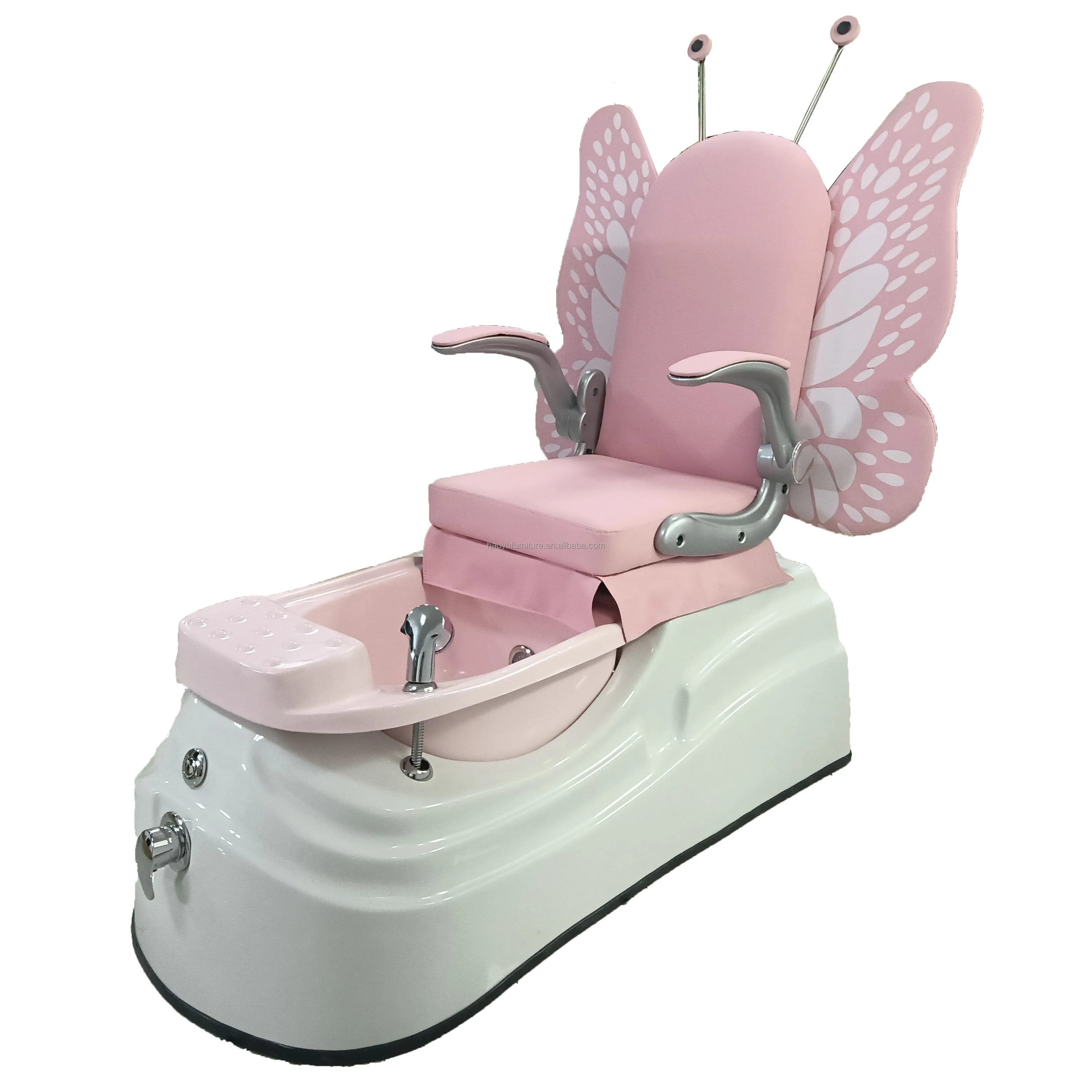 pink butterfly pedicure chair for kid fiberglass bowl pedicure chair cheap price pedicure chair spa