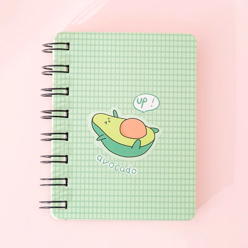Wholesale Student Stationery Rounded Corners Cute Dinosaur Double Spiral Coil Mini Notebook For Children
