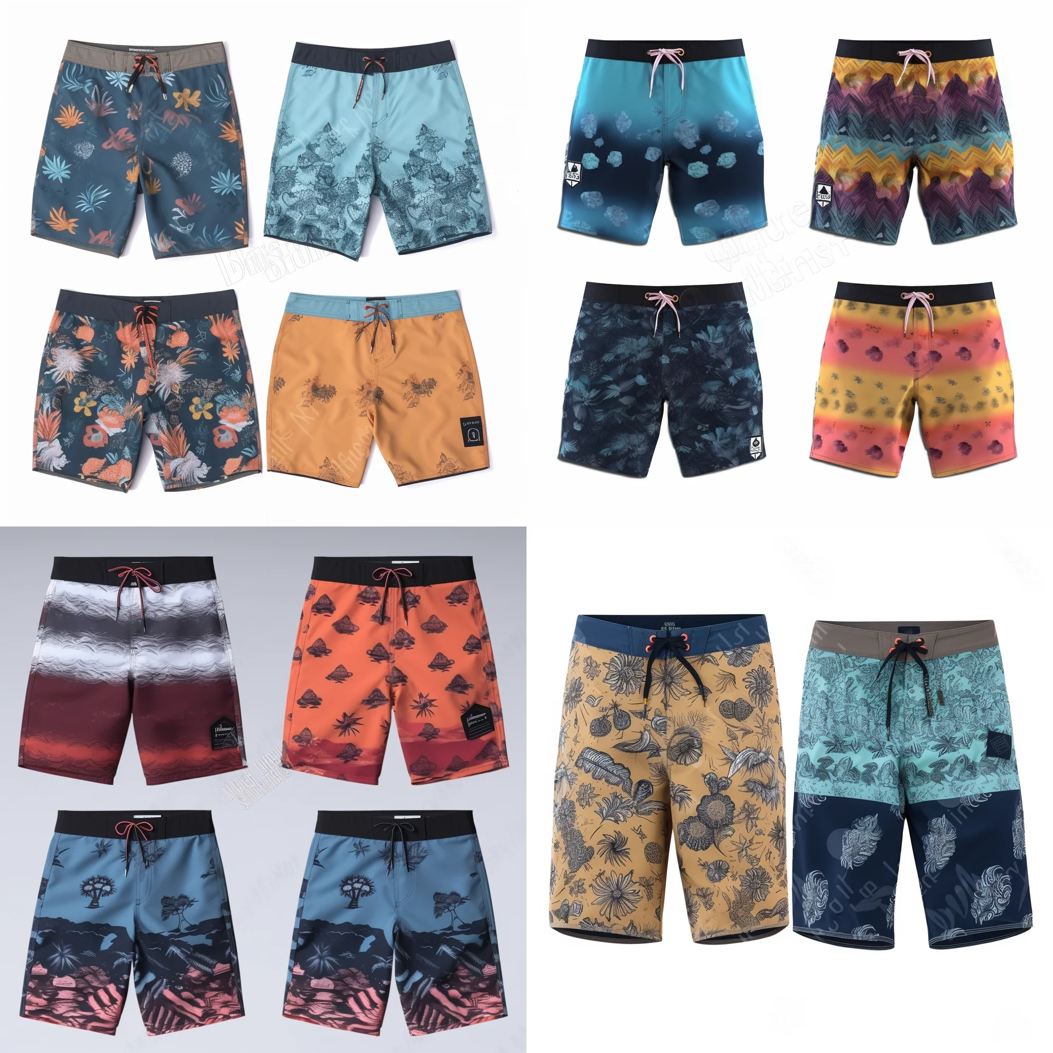 Custom Polyester Beach Shorts Men Surfing Board Shorts Swimwear Swimsuit Shorts Swim Trunks