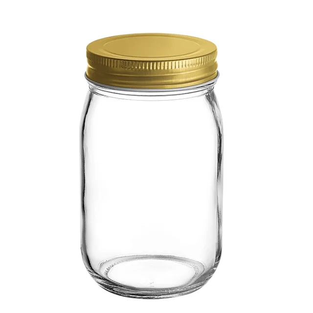 Factory Price 500ml  Wide Mouth Glass Mason Jar For Jam Canning Food Storage