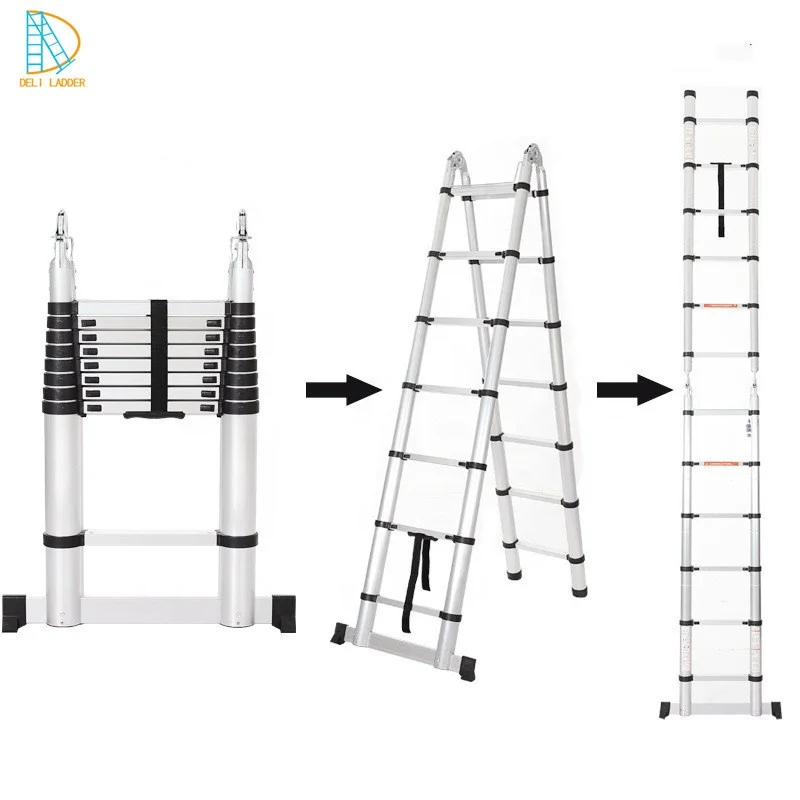 Новая 2 5 + м/16 футов раздвижная складная лестница многоцелевая телескопическая