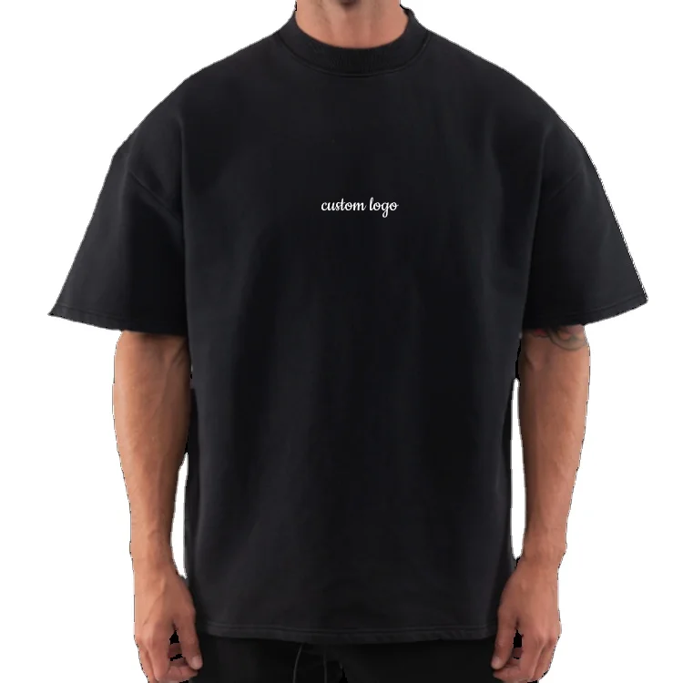 Manufacturers heavyweight Plain Heavy 100% Cotton Customizable Oversized T-shirt Drop Shoulder Design T Shirt Custom Printing Me