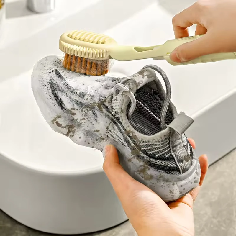 Wholesale Household Plastic Small Laundry Clothes Cleaner Brush Soft Bristle Shoe Washing Brush