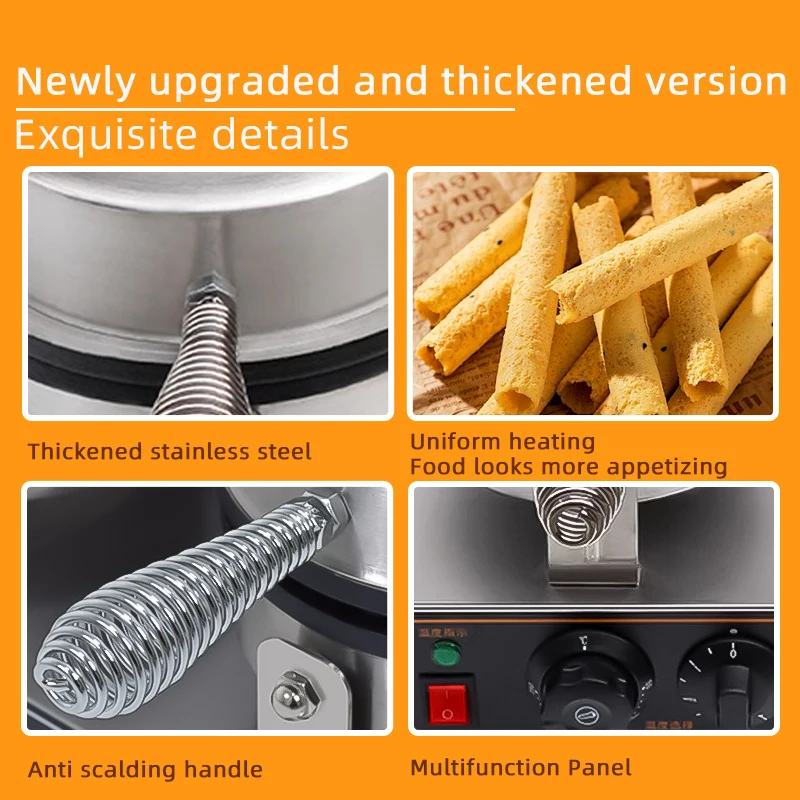 Commercial Electric Heating Egg Roll Machine Crispy Plane Plane Pancake Machine for Restaurant Use