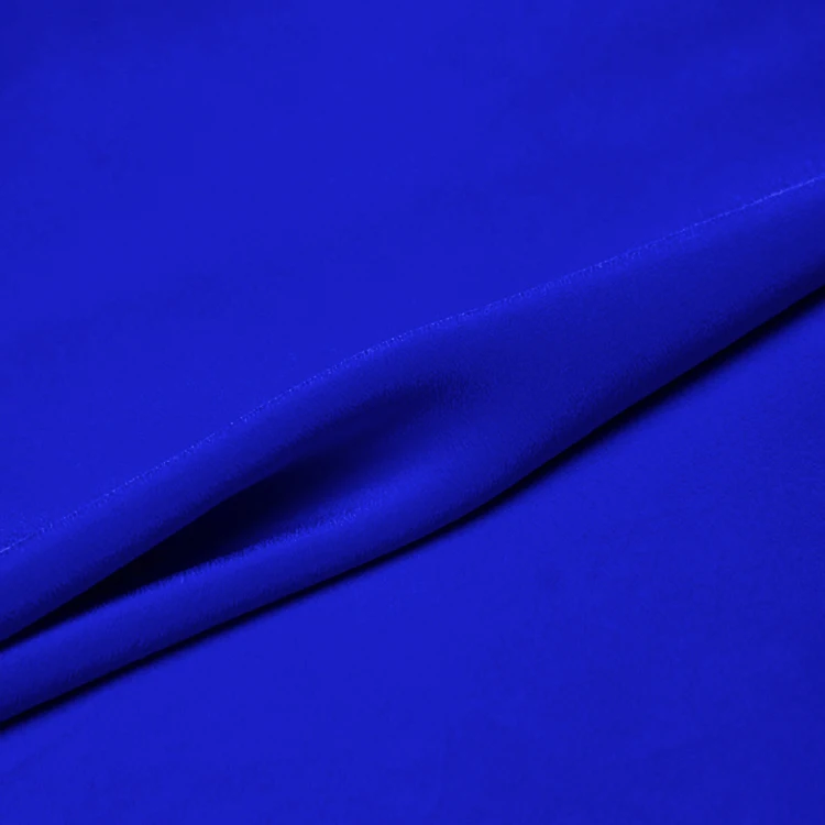 Italian silk fabric 16mm silk crepe de chine 140cm width No.11 royal blue color for sleepwear, wedding dress.