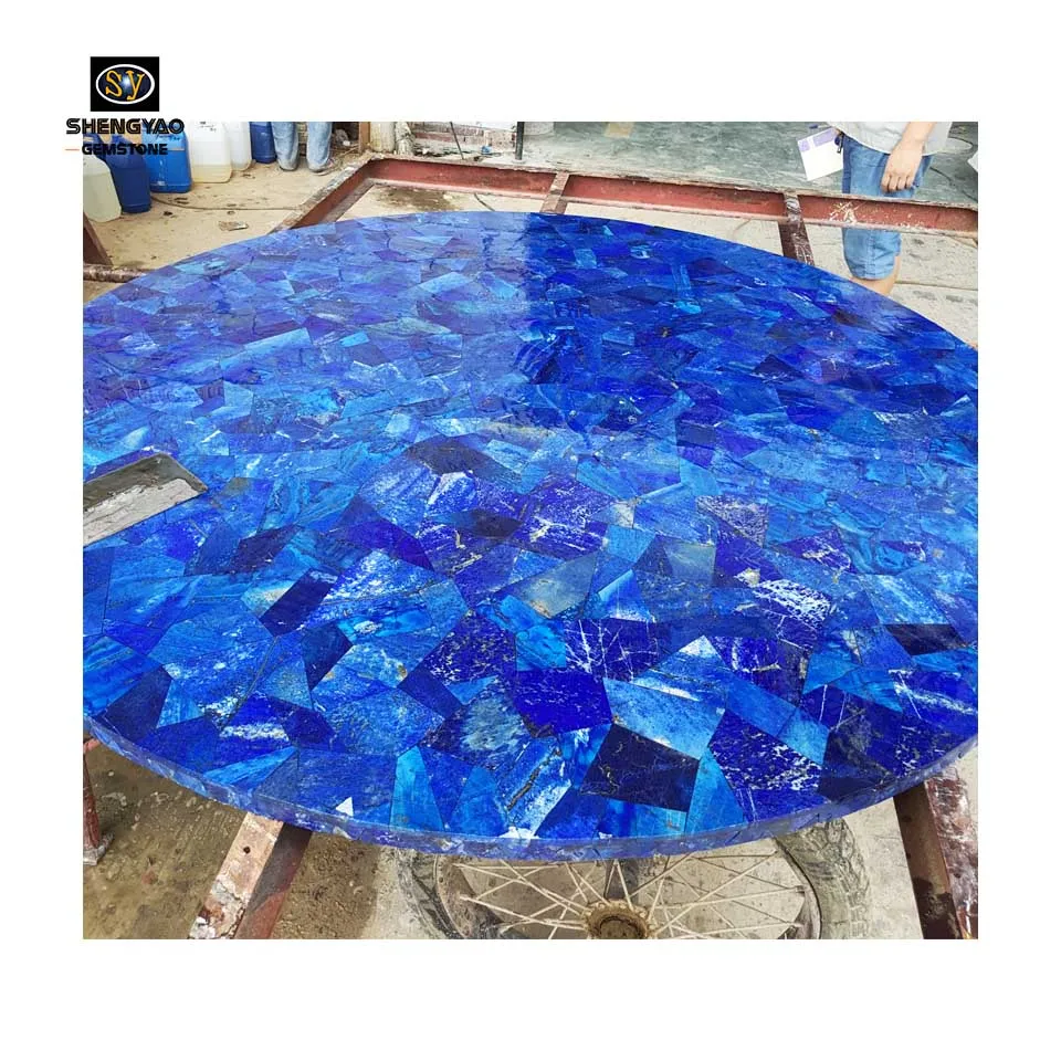 modern design natural lapis lazuli slab for kitchen countertop and sink