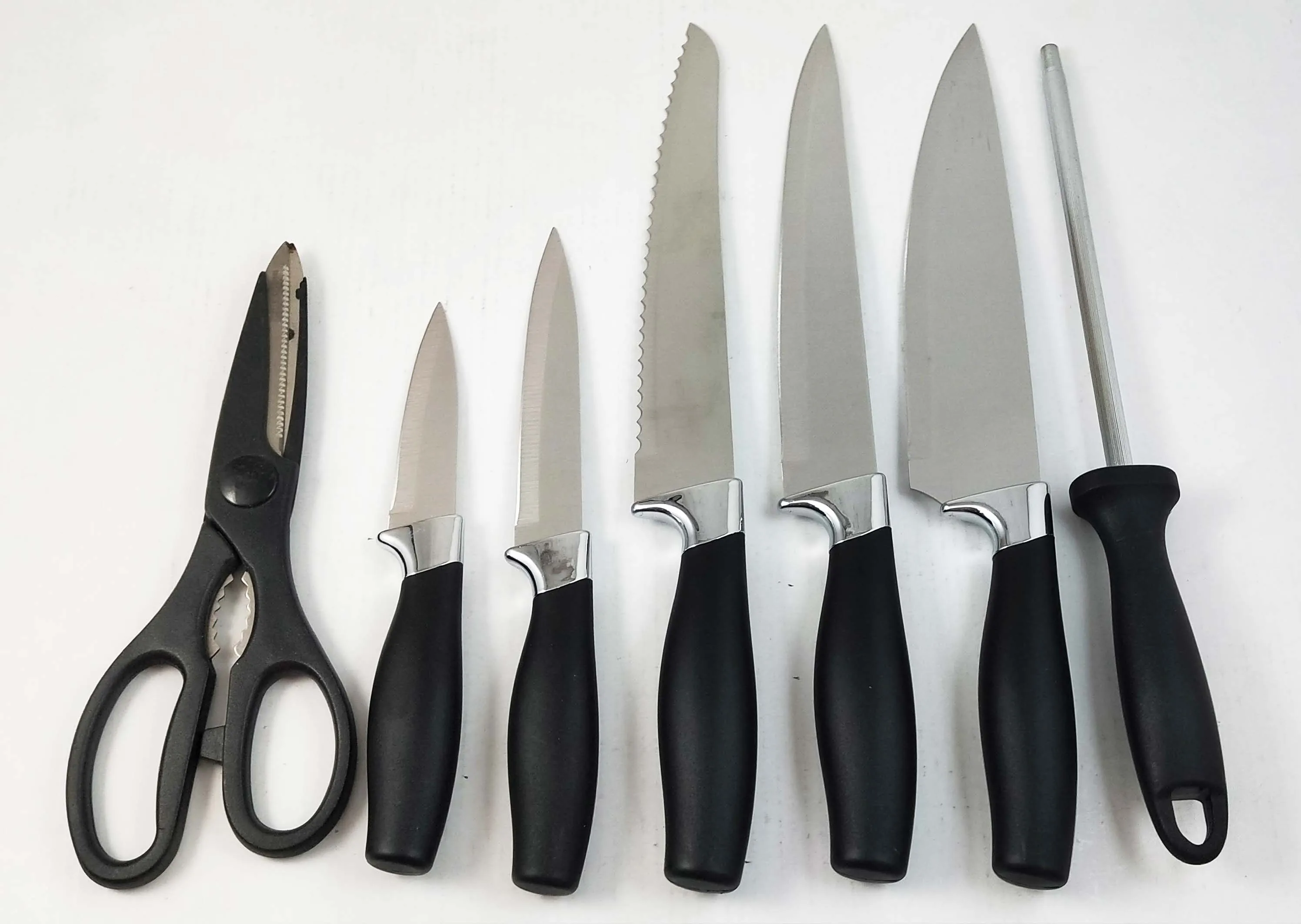 Professional Master Cooking Kitchen Knife Set With Wooden Block Stainless Steel Knife Set