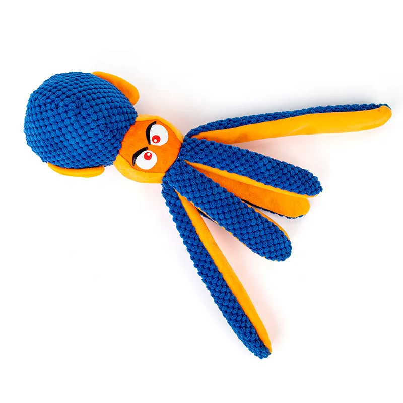 Wholesale in stock ready to ship custom logo littlest pet shop toys squeak eco friendly octopus pet chew toys