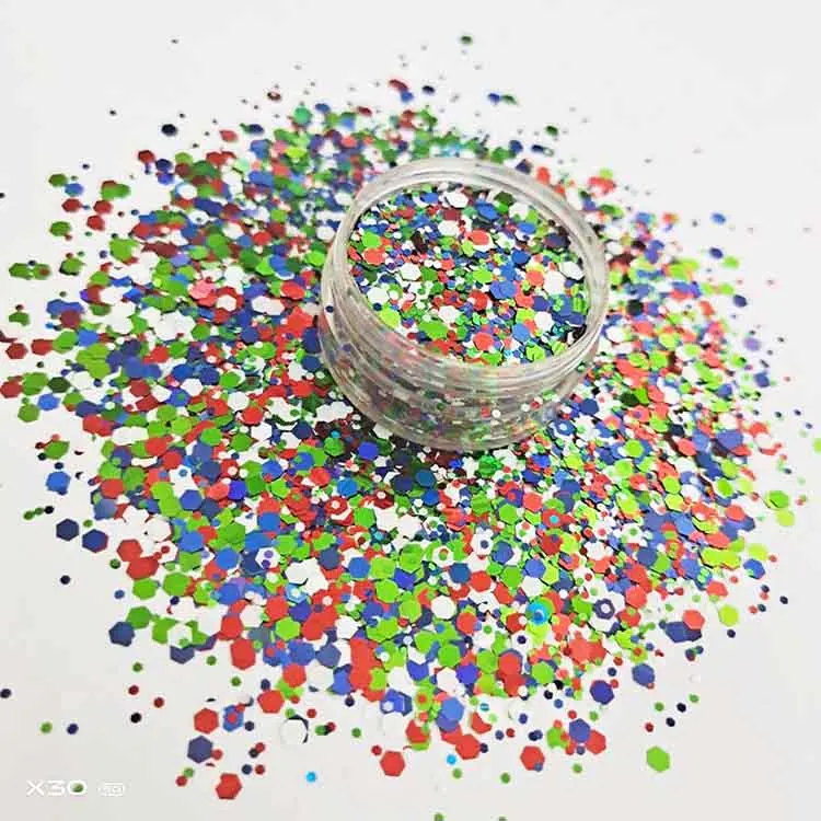 Оптовая продажа, устойчивый растворитель, смешанный растворитель, синий праздничный декоративный, яркий блеск, Рождественский товар для помещений, Рождество