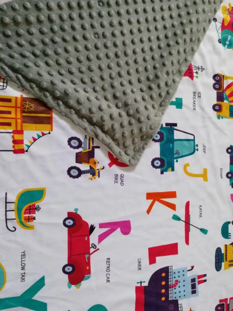 
Baby Kids Super Soft Minky Blanket Minky Printed Dotted Backing Baby Blanket FIannel Fleece Double Layered Minky Dot Blanket 