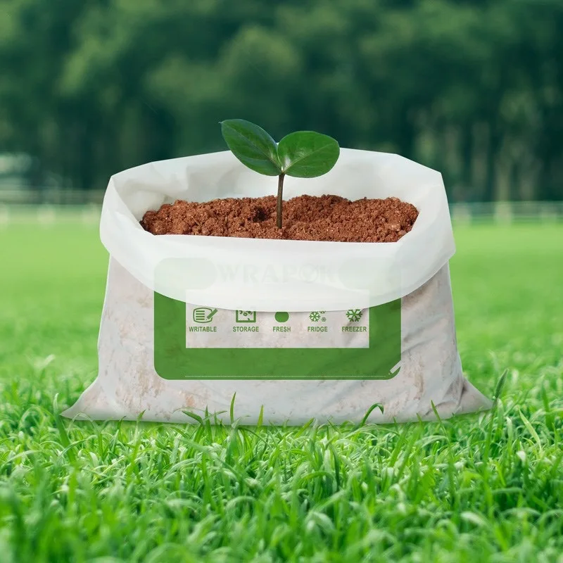 YURUI customizable eco-friendly Corn Starch Material Compostable 100% biodegradable fully degradable self sealing bags