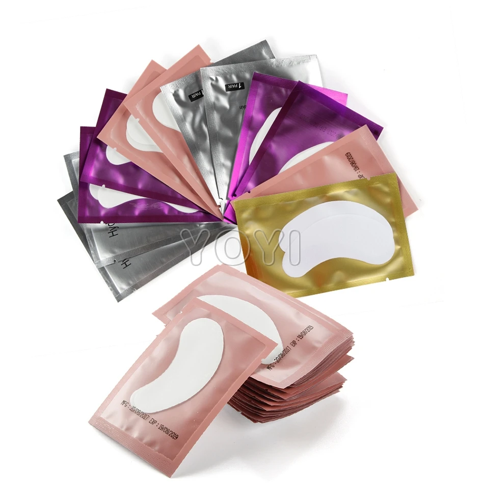 High quality Disposable   private label colored Lint Free Under Eye Gel Patches For Eyelash Extension Eyepads