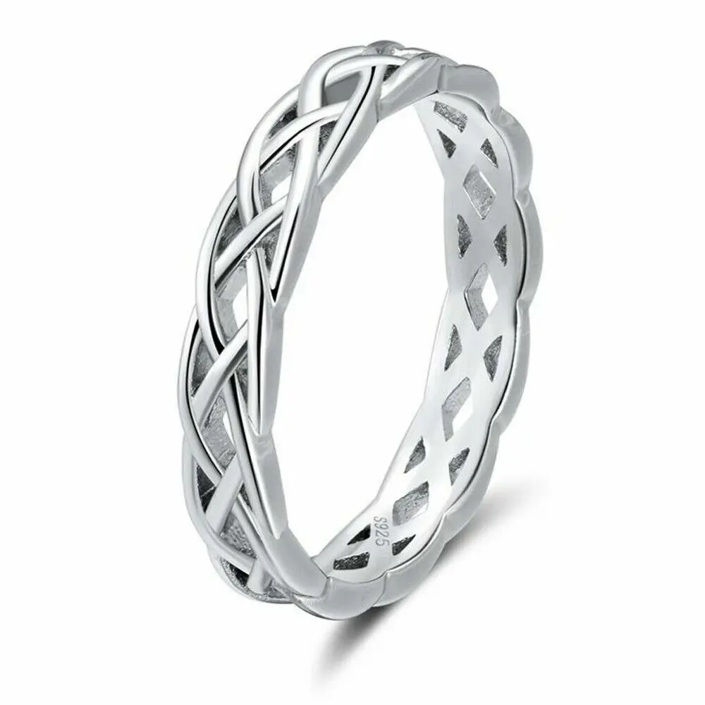 Best Selling Fine Jewellery Women Fashion Jewelry 925 Sterling Silver Plated Size 10 Cutout Ring Finger from India