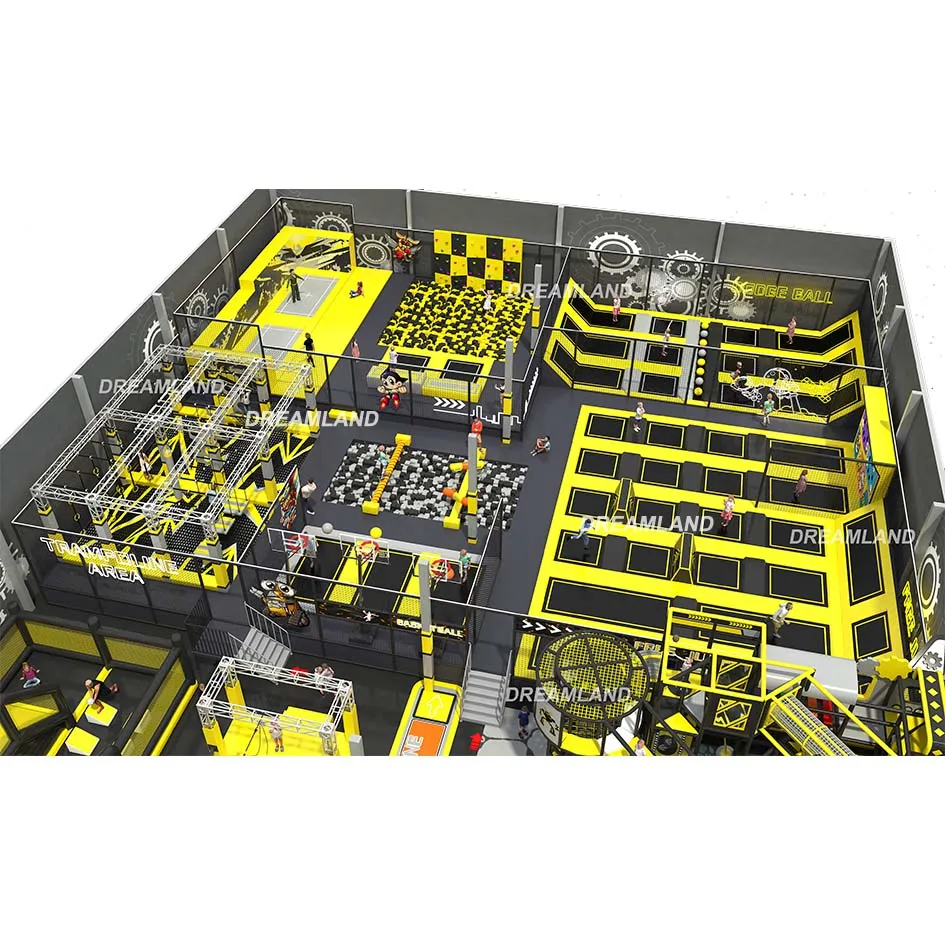 Professional Commercial Indoor Trampoline Park New Design Popular Unisex Commercial Stainless Steel Plastic Trampoline for Sale