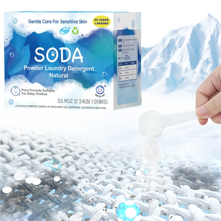 Top Detergent Soap Sodium Hydroxide Detergent Powder Oem Box Washing Soda Powder