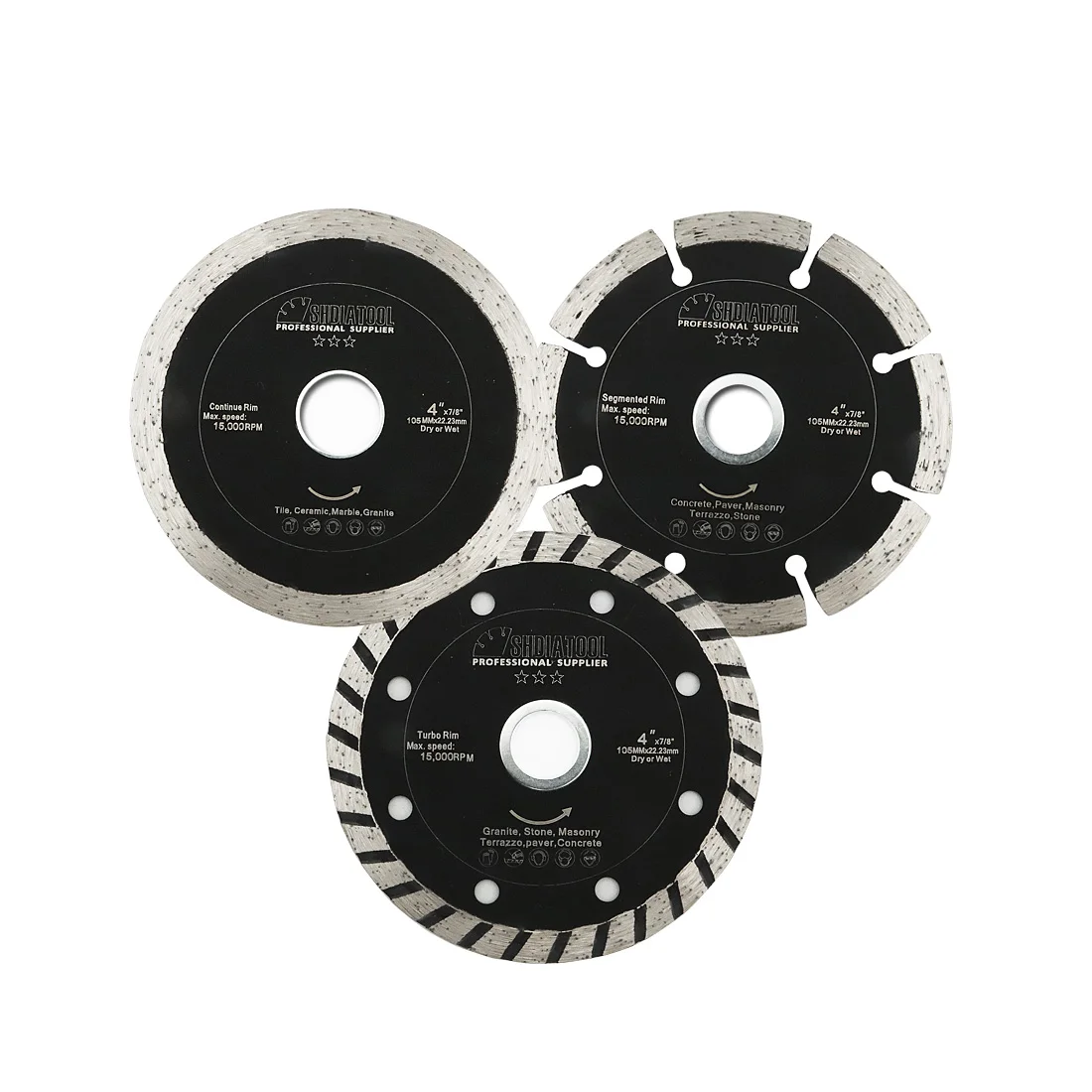 4inch/105mm Cold Pressed Dry Cutting Segment Circular Cutting Disc Diamond Saw Blade Marble Tile Cutter for Angle Grinder