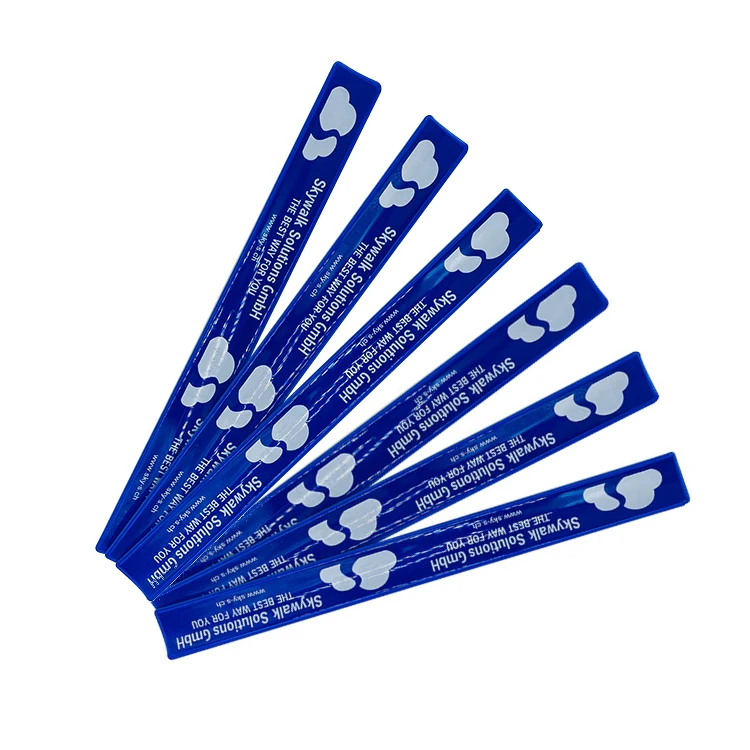 
Wholesale Custom Logo DIY Design Reflective Slap Bracelet Snap Bracelet PVC Slap Bracelets For Event Kids Gifts 