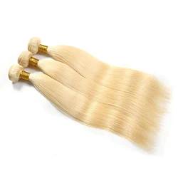 Wholesale 613 Blonde Hair Weave Bundles Virgin Brazilian Human Hair 613 Bundles With HD lace Closure