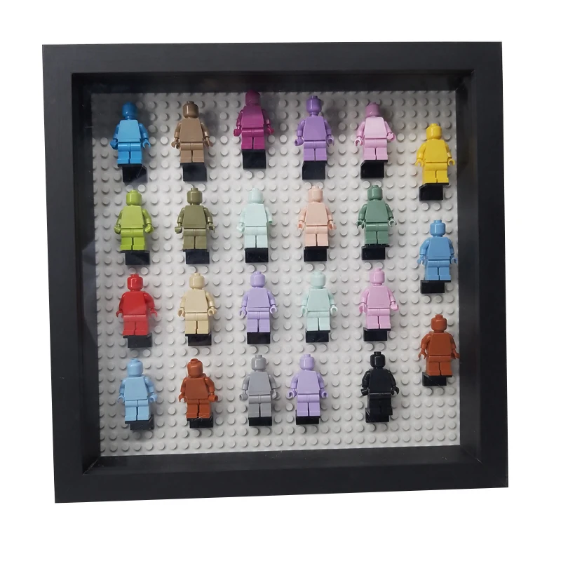 Mini Toy Figures Display Shadow Box Frame Black Mini Model Mini man Display Case Suitable for Small Size Articles