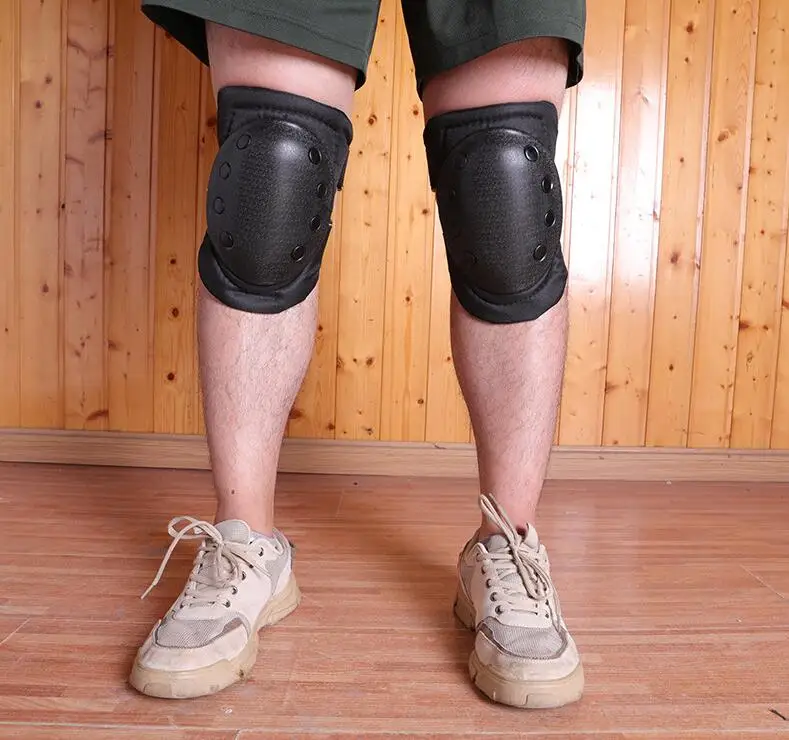 CS black hawk tactical knee brace elbow four sets outdoor mountaineering riding sports protective equipment