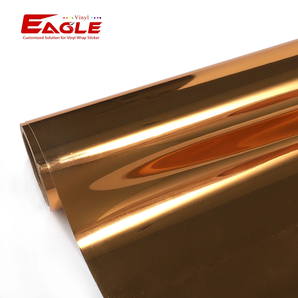 Holographic Mirror Chrome Champagne gold self adhesive glitter vinyl sticker