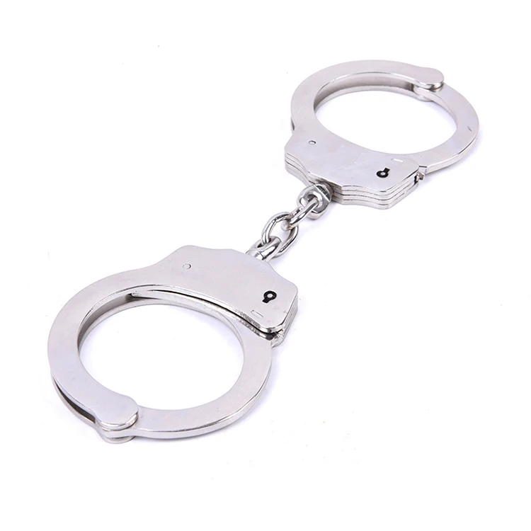 Reusable high quality smooth surface Steel law enforcement double locking Handcuff