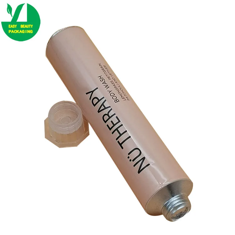 30ml 19mm diameter empty aluminum plastic laminated soft collapsible cosmetic tube with octagon cap