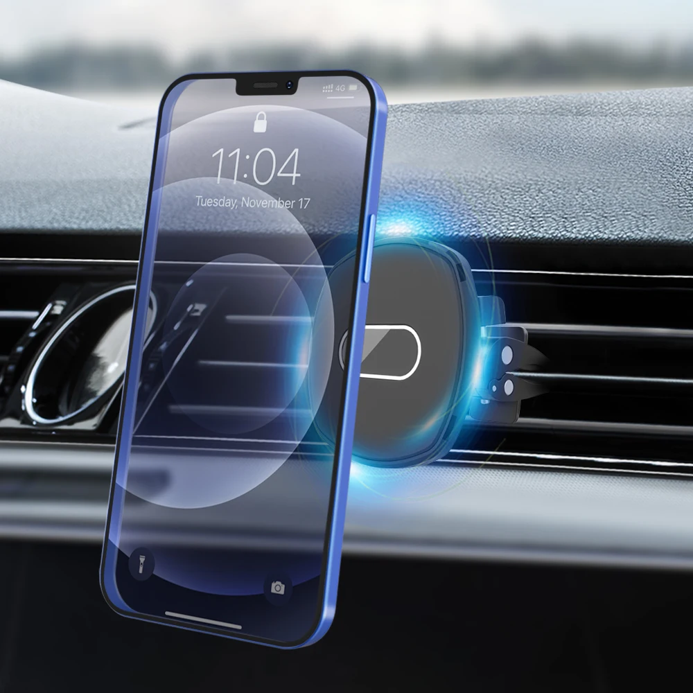 Новый продукт идеи 2021 завод крепление, устанавливаемое на вентиляционное отверстие в салоне автомобиля магнитный автомобильный держатель с 6 магниты для Iphone 12 Держатель