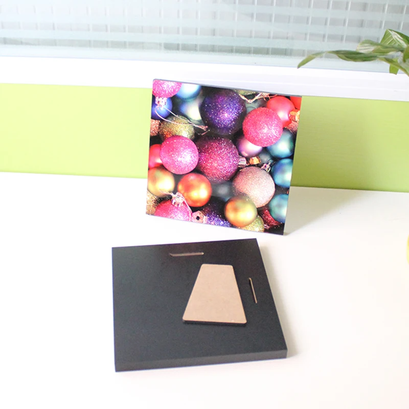 6 inch square sublimation photo block custom printing photo panel blank picture frame