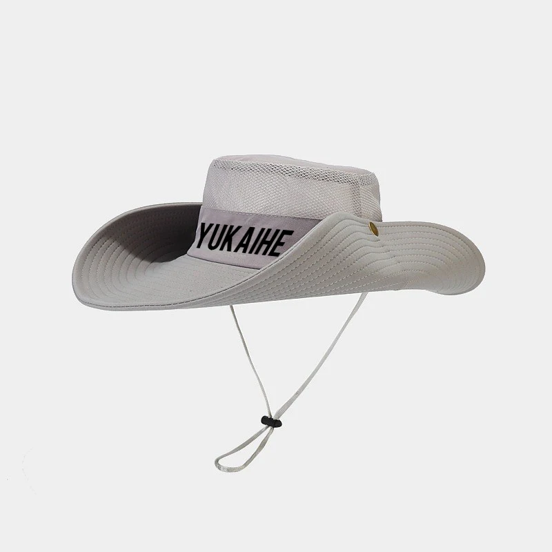 Fashion Quick Drying New Product Summer Outdoor Large Brim Adjustable Size Rope Custom Embroidery Hiking hat