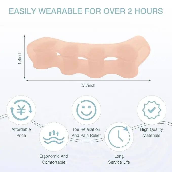 Gel Toe Separator Valgus Corrector Orthotics Pedicure Feet Straightener gel toe separator