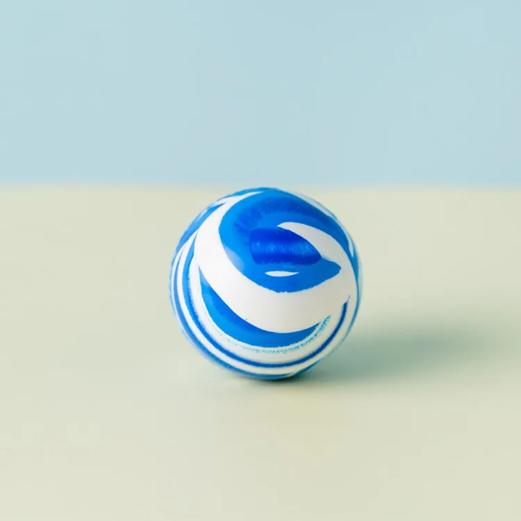 
Wholesale vending machine football shape blue children rubber bouncy ball for sale 