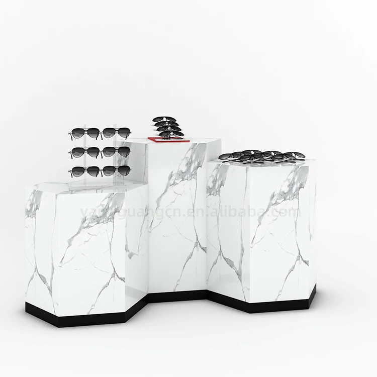 Современные солнцезащитные очки с стеклянной столешницей дизайн магазина оптическое стекло выставочный зал витрина для