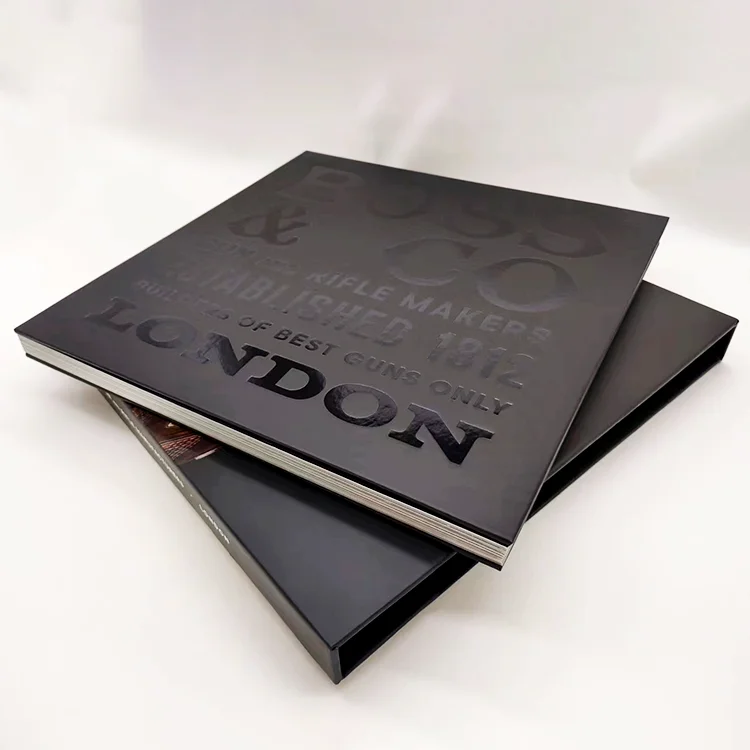 custom printing service color A4 hard cover picture libros magazine journal book with box set