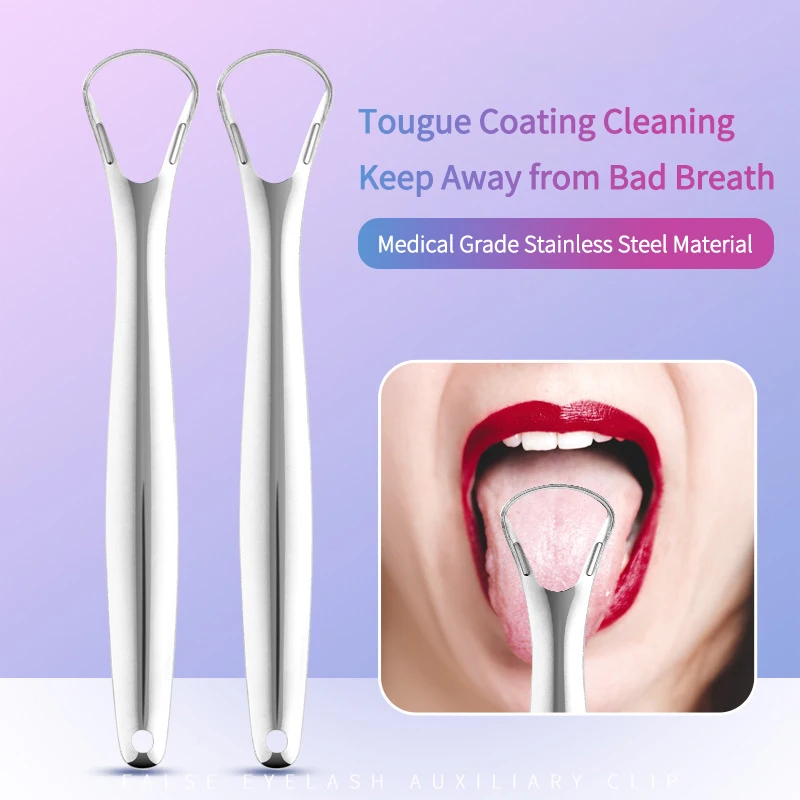 2024 New YD Professional Stainless Steel Tongue Cleaner and Scraper for Adult