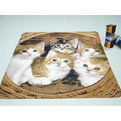 3d Animal Digital Printed Dog Tiger Penguin Wolf Animal Photo Frame on Woven Fleece Throw Blanket