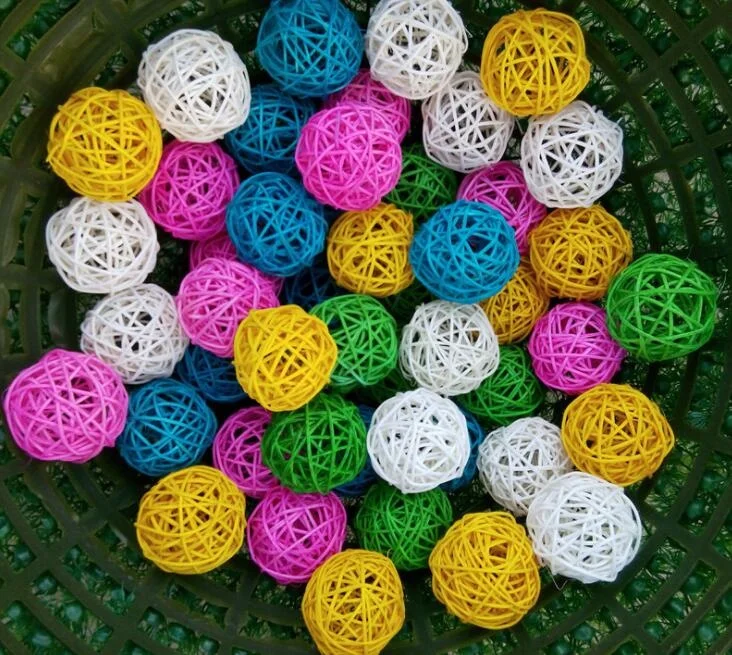 Bird RattanToy Balls Birds Parrot Budgie Parakeet Chewing Toys Pet Bird Chew Toy pet suppliers