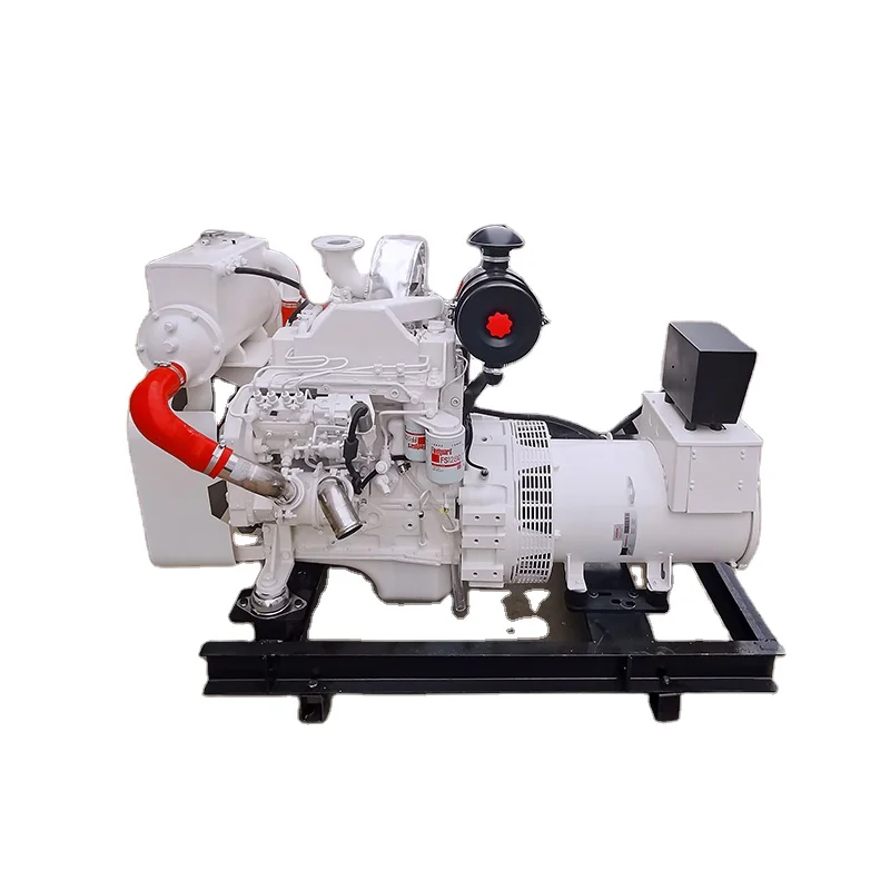 Genuine diesel engine and generator 4BTA3.9-G2 38kva / 30kw diesel genset for Marine / Boat Made by DCEC