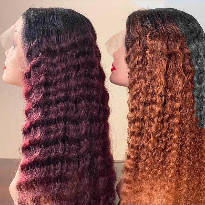 Clj Wholesale Cheveux Transparent Cuticle Aligned Brazilian 13X4 Deep Wave Wigs Human Hair Lace Front Virgin For Black Women