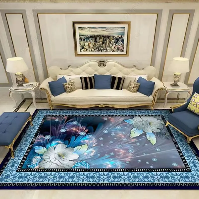 Wholesale Hot Selling Custom Area Rug Crystal Velvet Digital Printed 3d Carpet machine washable Carpets and Cugs