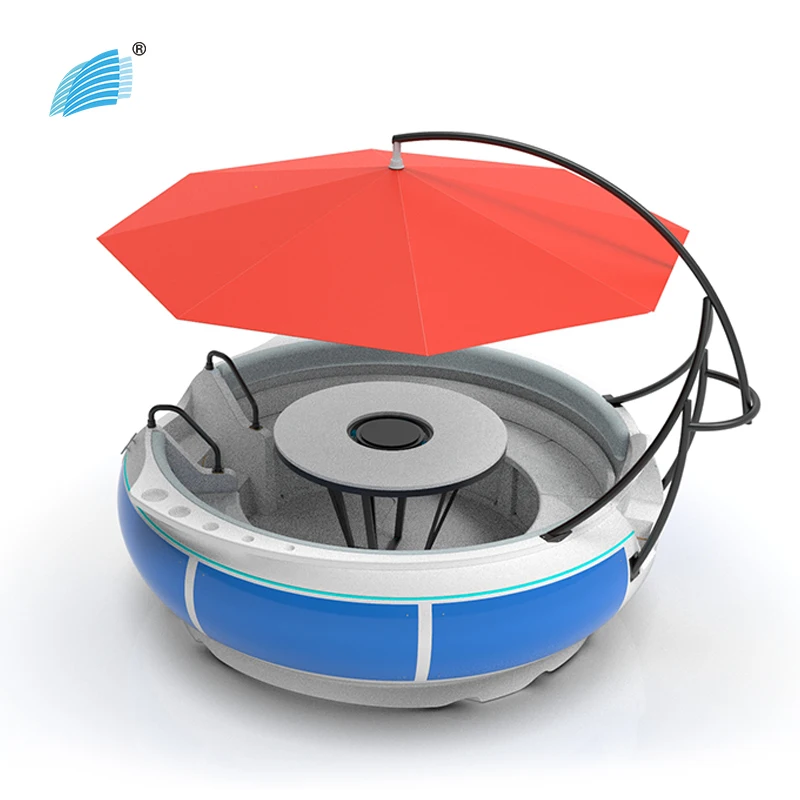 
New Leisure Chinese factory water sport park PE material BBQ donut boat 