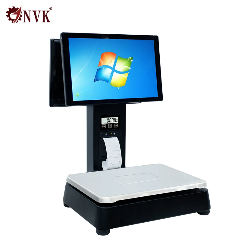 15/30 kg 15.6 inch Dual Touch Screen Display Barcode Scale POS Machine POS Systems