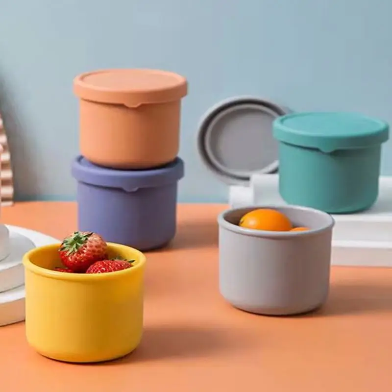 Ready Collapsible Collapsible Foldable Container Kids Bento Food Grade Silicone Lunch Box