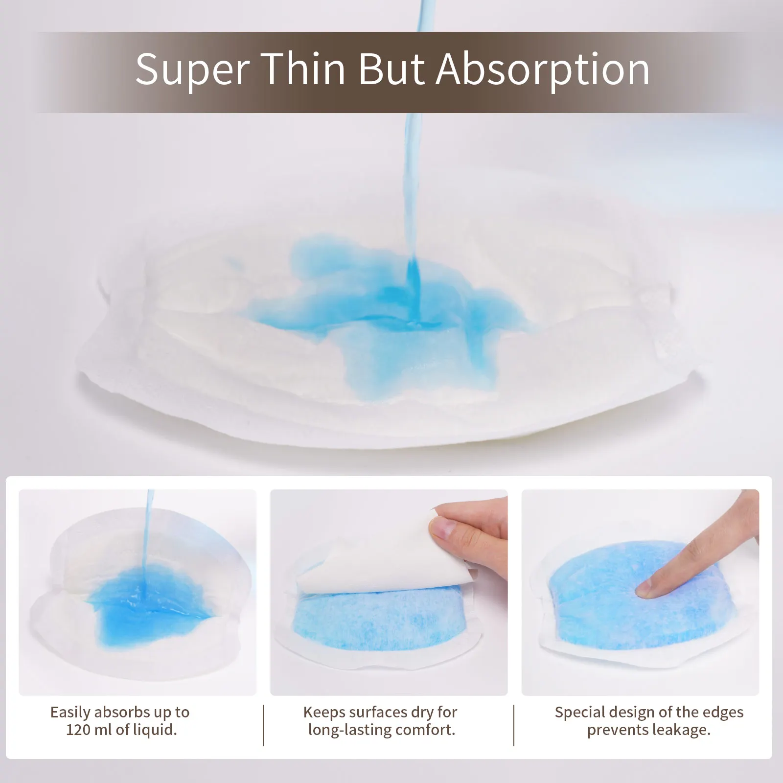 Absorbent Nursing Pads for Breastfeeding Care Disposable Maternity Breast Pads with Leakproof