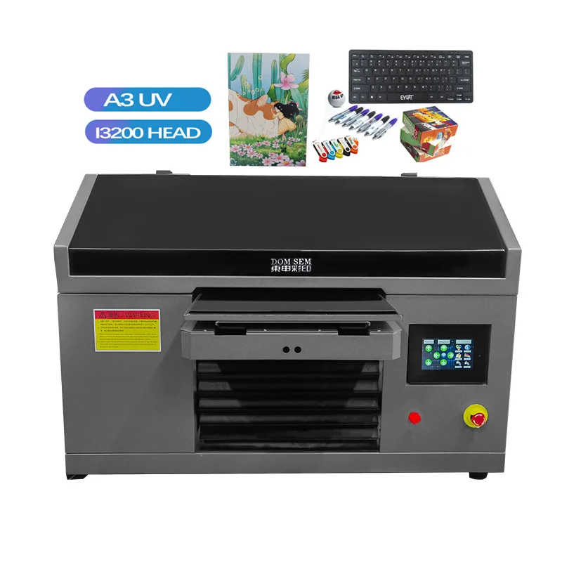 A3 Size Epson i3200 U1hd Universial UV DTF Printer Wood Inkjet Printing Machine Curved Flat Glass Mug Long Service Life
