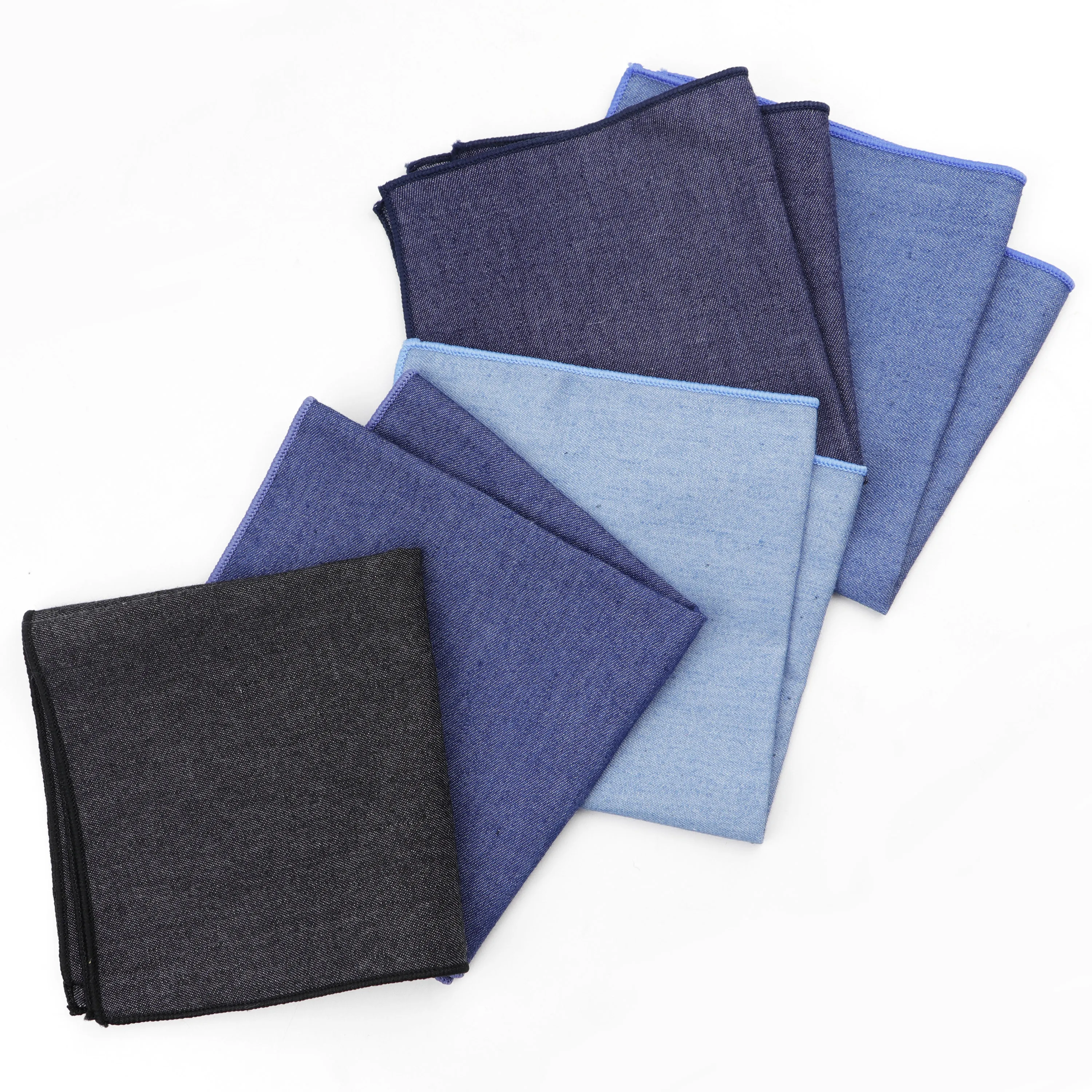 
 Однотонный джинсовый хлопковый носовой платок тканый Белый Черный Красный Синий Карманный квадратный мужской повседневный квадратный Карманный носовой платок полотенца  