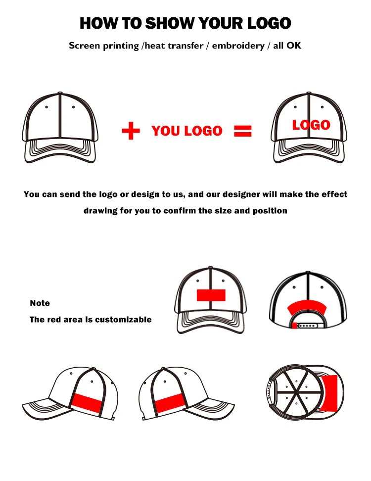 100% Cotton Heavy Weight Canvas Wholesale 6 Panel Baseball Cap Custom Embroidery Logo Sports Caps