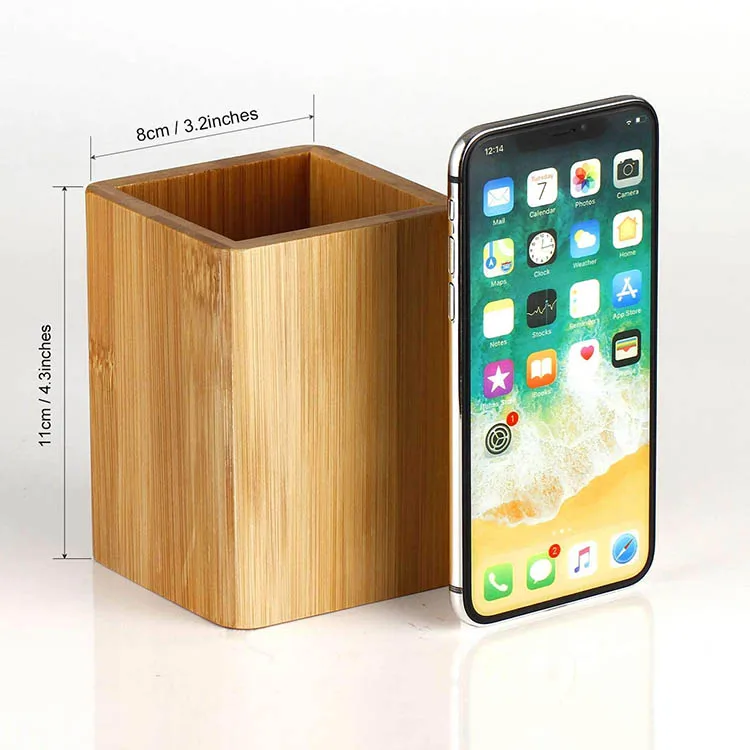 Premium Home Office Supply Bamboo Pen Holder